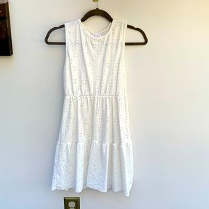 White Eyelet Tiered Dress